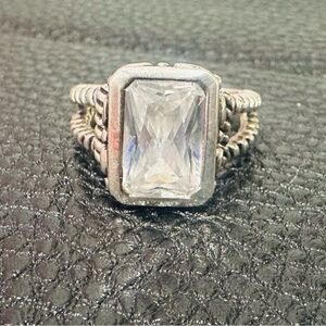Sundance: Women’s Ring, Clear Quartz, Radiant Cut, Sterling Silver, 8